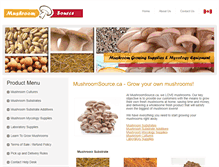 Tablet Screenshot of mushroomsource.ca